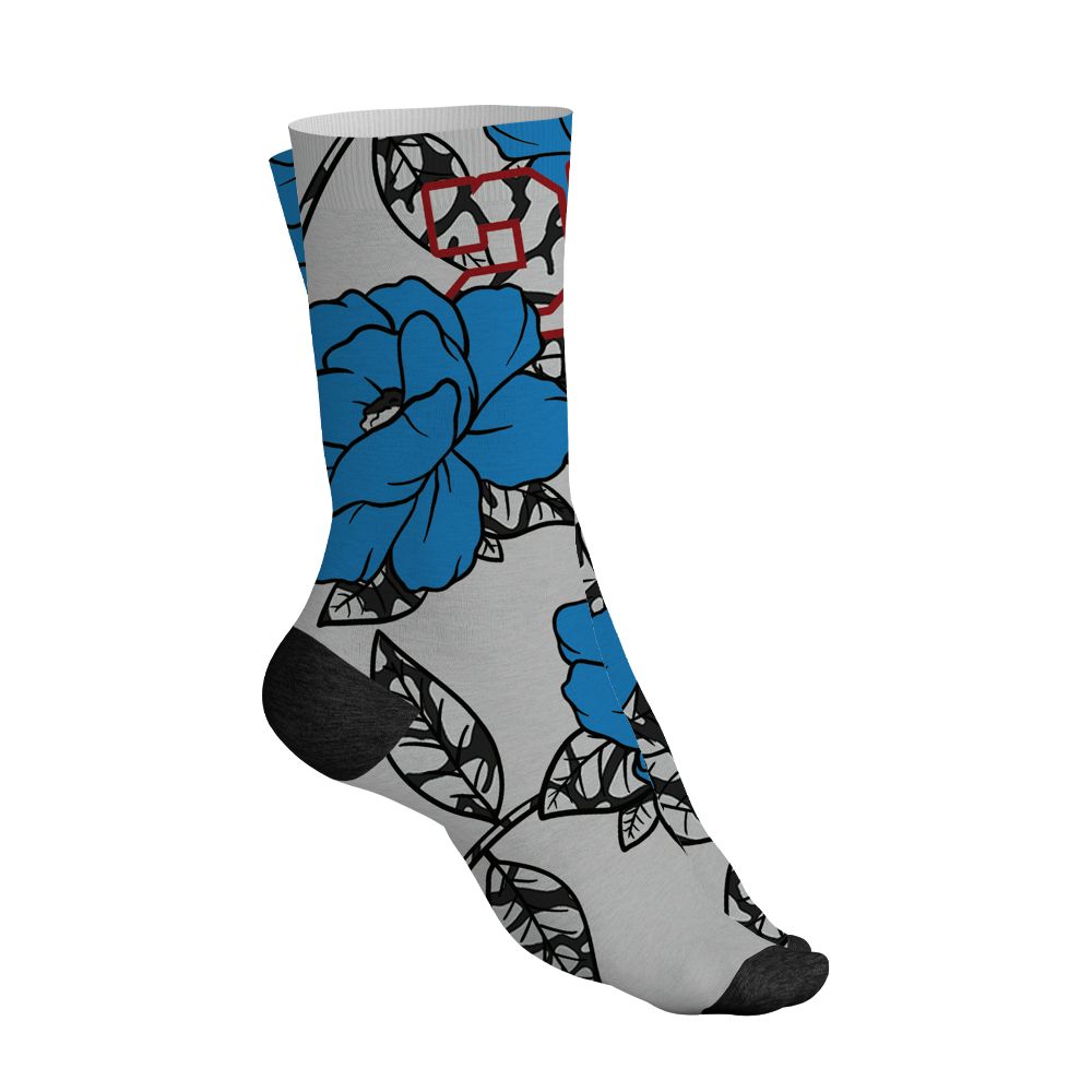 Spizike-Bordeaux-NastyJamz-Socks-Match-23-Floral-All-Over-Print-Flower