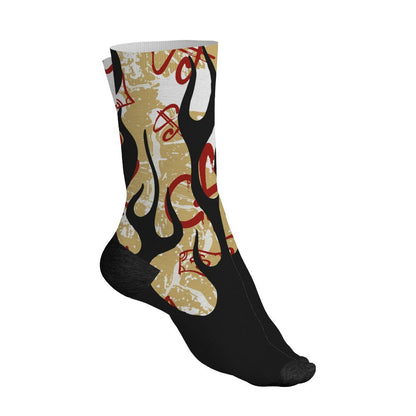 Pizza-4s-NastyJamz-Socks-Match-Work-Hard-Fire-All-Over-Print