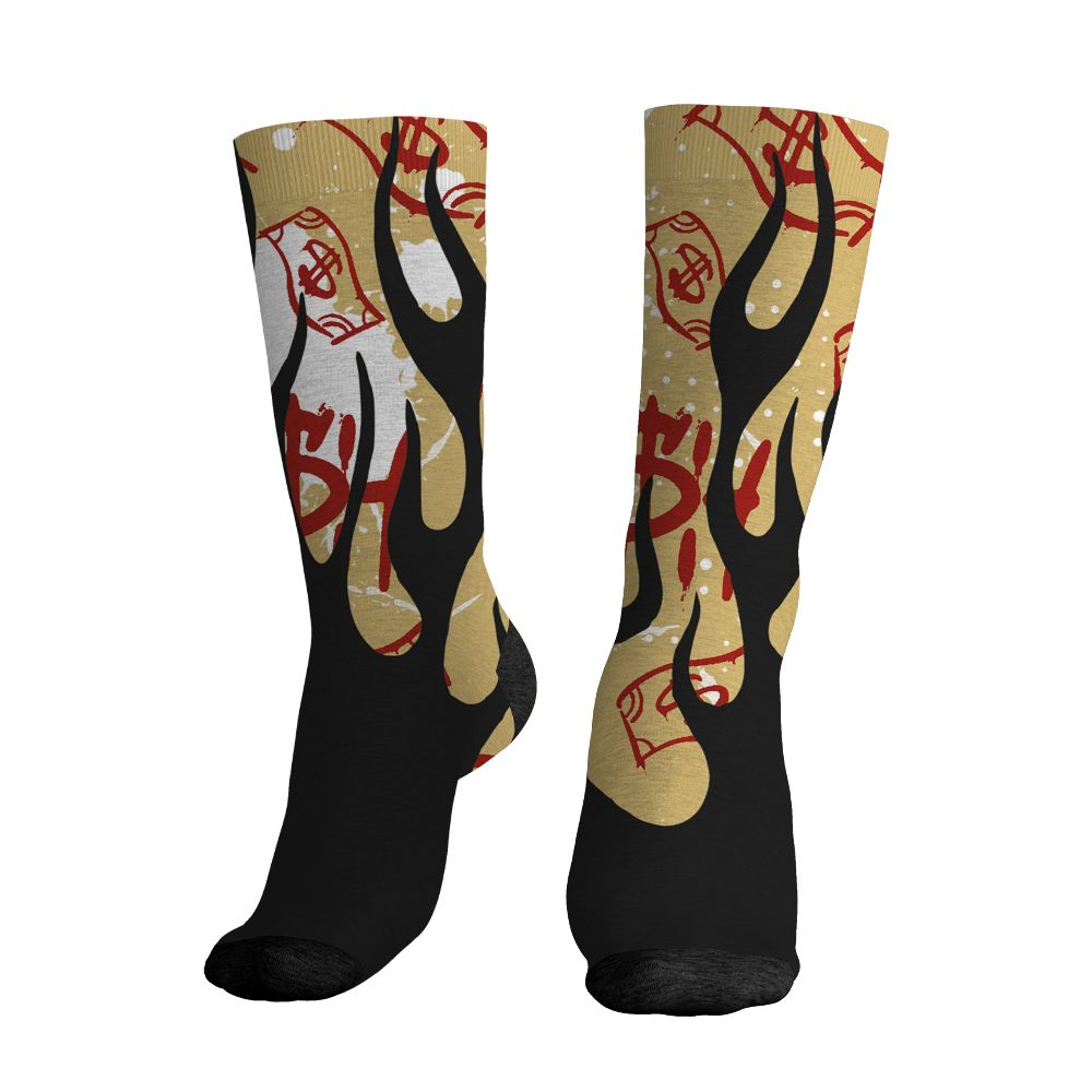 Pizza-4s-NastyJamz-Socks-Match-Work-Hard-Fire-All-Over-Print
