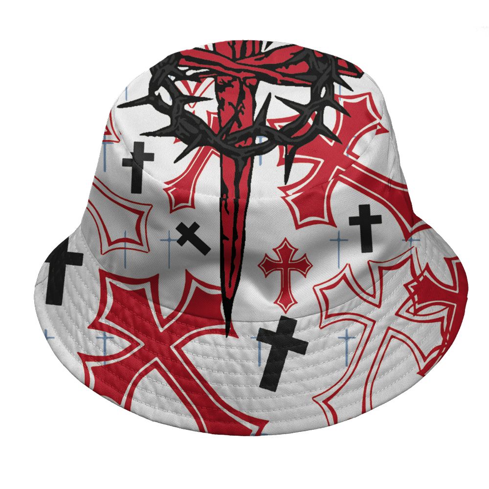 Fire-Red-5s-NastyJamz-Bucket-Hat-Match-God-Got-Me-All-Over-Print