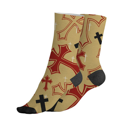 Pizza-4s-NastyJamz-Socks-Match-God-Got-Me-All-Over-Print