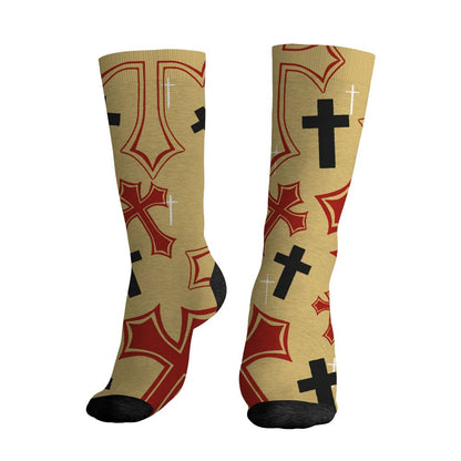 Pizza-4s-NastyJamz-Socks-Match-God-Got-Me-All-Over-Print