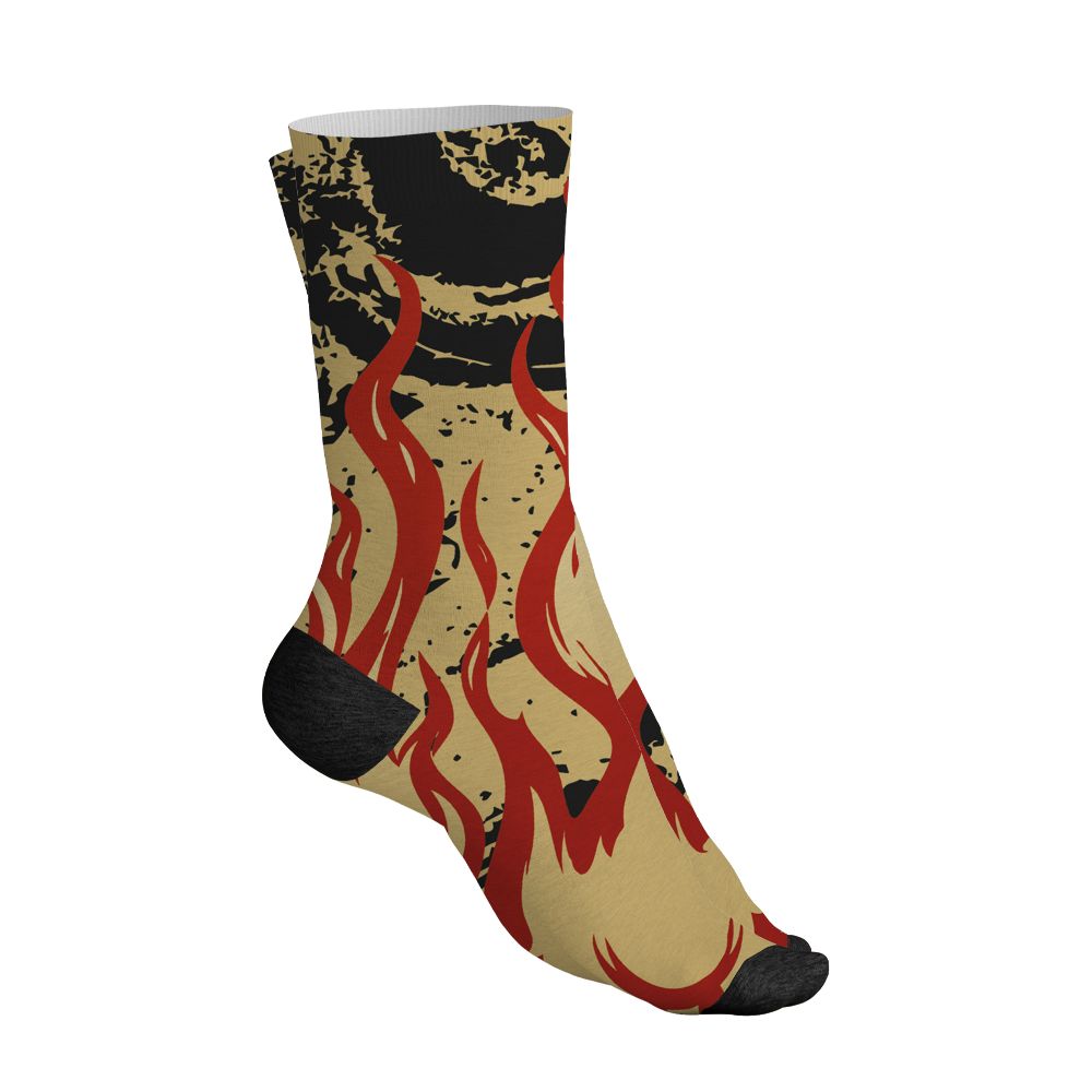 Pizza-4s-NastyJamz-Socks-Match-23-Burning-Fire-All-Over-Print