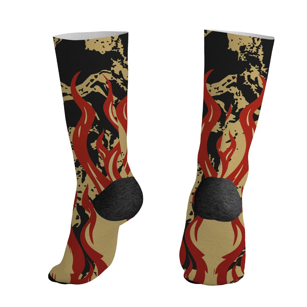 Pizza-4s-NastyJamz-Socks-Match-23-Burning-Fire-All-Over-Print