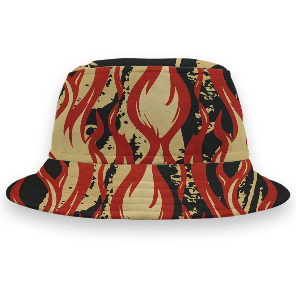 Pizza-4s-NastyJamz-Bucket-Hat-Match-23-Burning-Fire-All-Over-Print