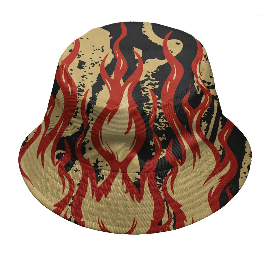 Pizza-4s-NastyJamz-Bucket-Hat-Match-23-Burning-Fire-All-Over-Print