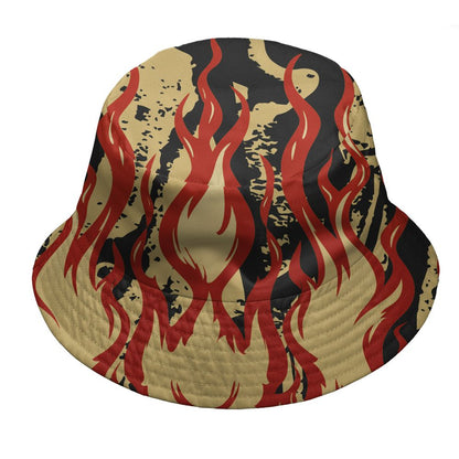 Pizza-4s-NastyJamz-Bucket-Hat-Match-23-Burning-Fire-All-Over-Print