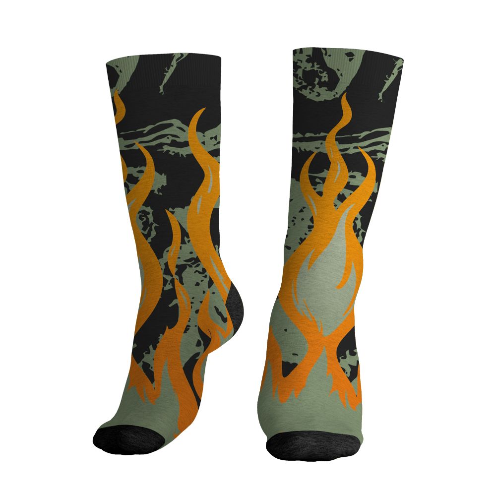 Undefeated-4s-NastyJamz-Socks-Match-23-Burning-Fire-All-Over-Print