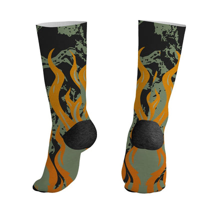 Undefeated-4s-NastyJamz-Socks-Match-23-Burning-Fire-All-Over-Print