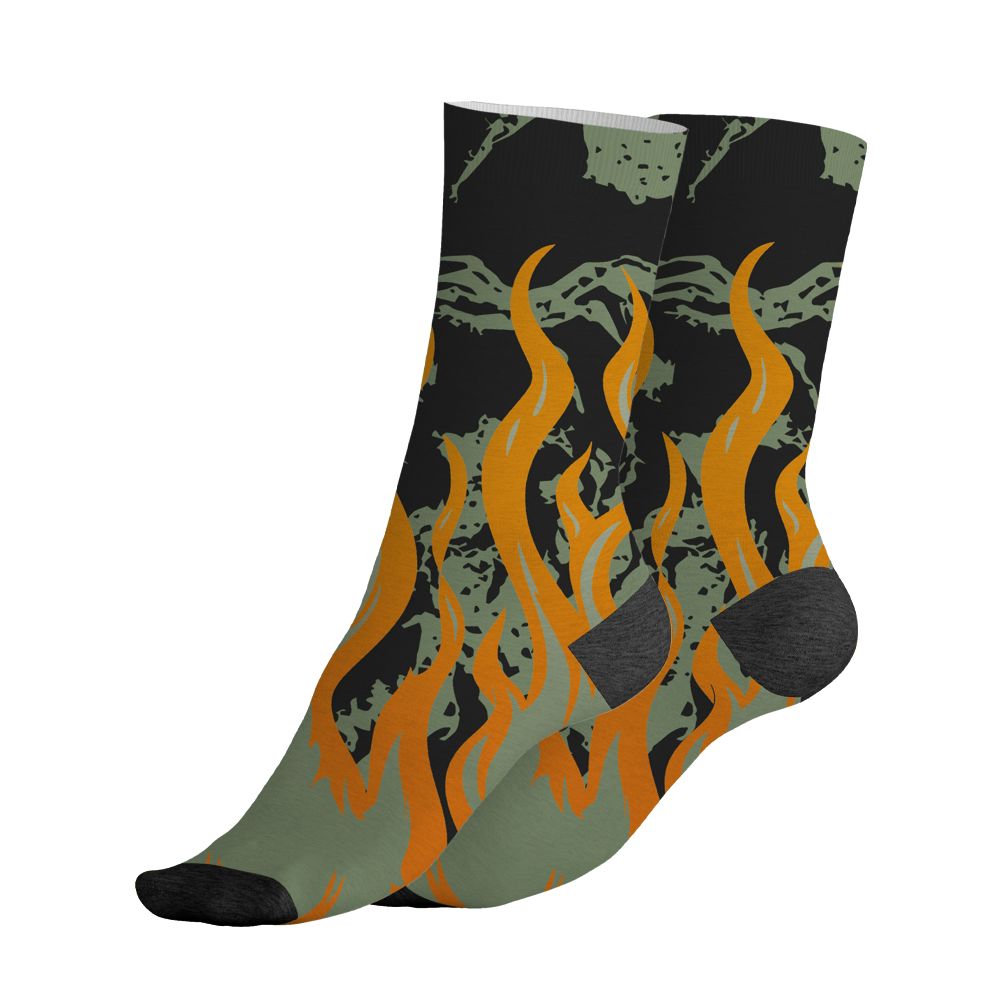 Undefeated-4s-NastyJamz-Socks-Match-23-Burning-Fire-All-Over-Print