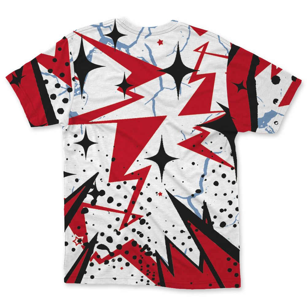 Fire-Red-5s-NastyJamz-T-Shirt-Match-Pain-Into-Power-All-Over-Print