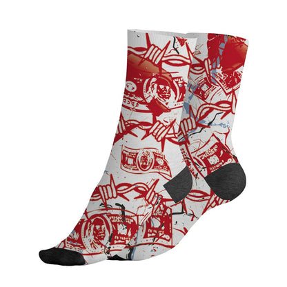 Fire-Red-5s-NastyJamz-Socks-Match-Tough-People-Never-Fall-All-Over-Print