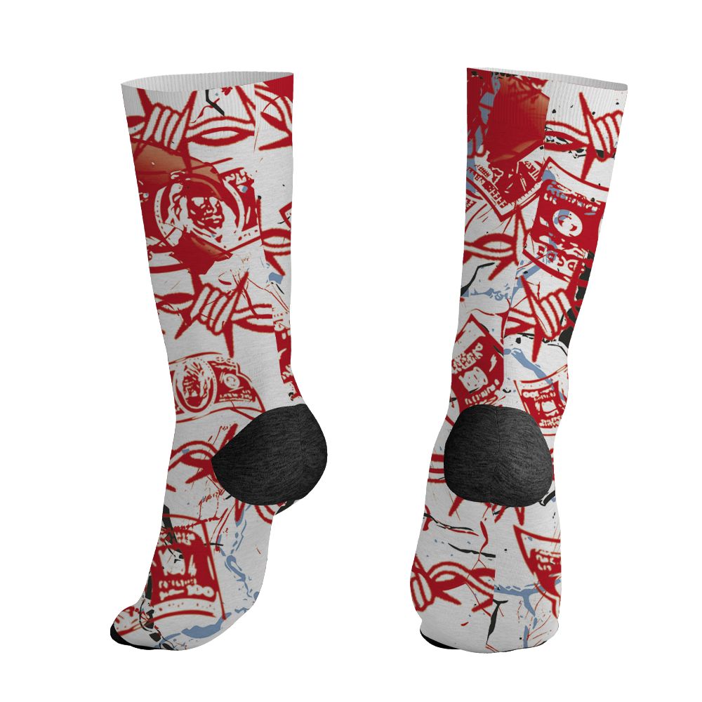 Fire-Red-5s-NastyJamz-Socks-Match-Tough-People-Never-Fall-All-Over-Print