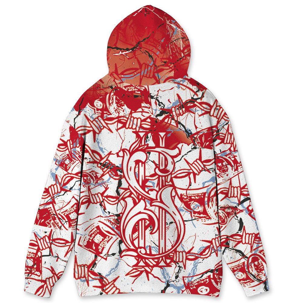 Fire-Red-5s-NastyJamz-Hoodie-Match-Tough-People-Never-Fall-All-Over-Print