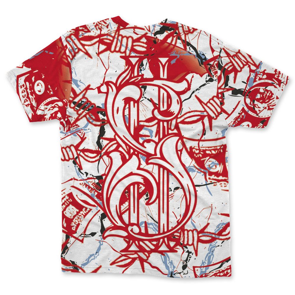 Fire-Red-5s-NastyJamz-T-Shirt-Match-Tough-People-Never-Fall-All-Over-Print