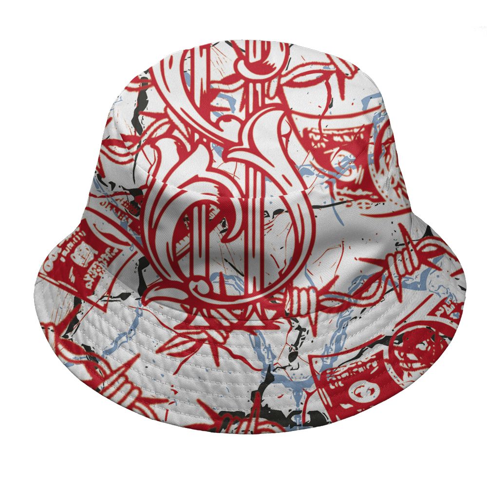 Fire-Red-5s-NastyJamz-Bucket-Hat-Match-Tough-People-Never-Fall-All-Over-Print