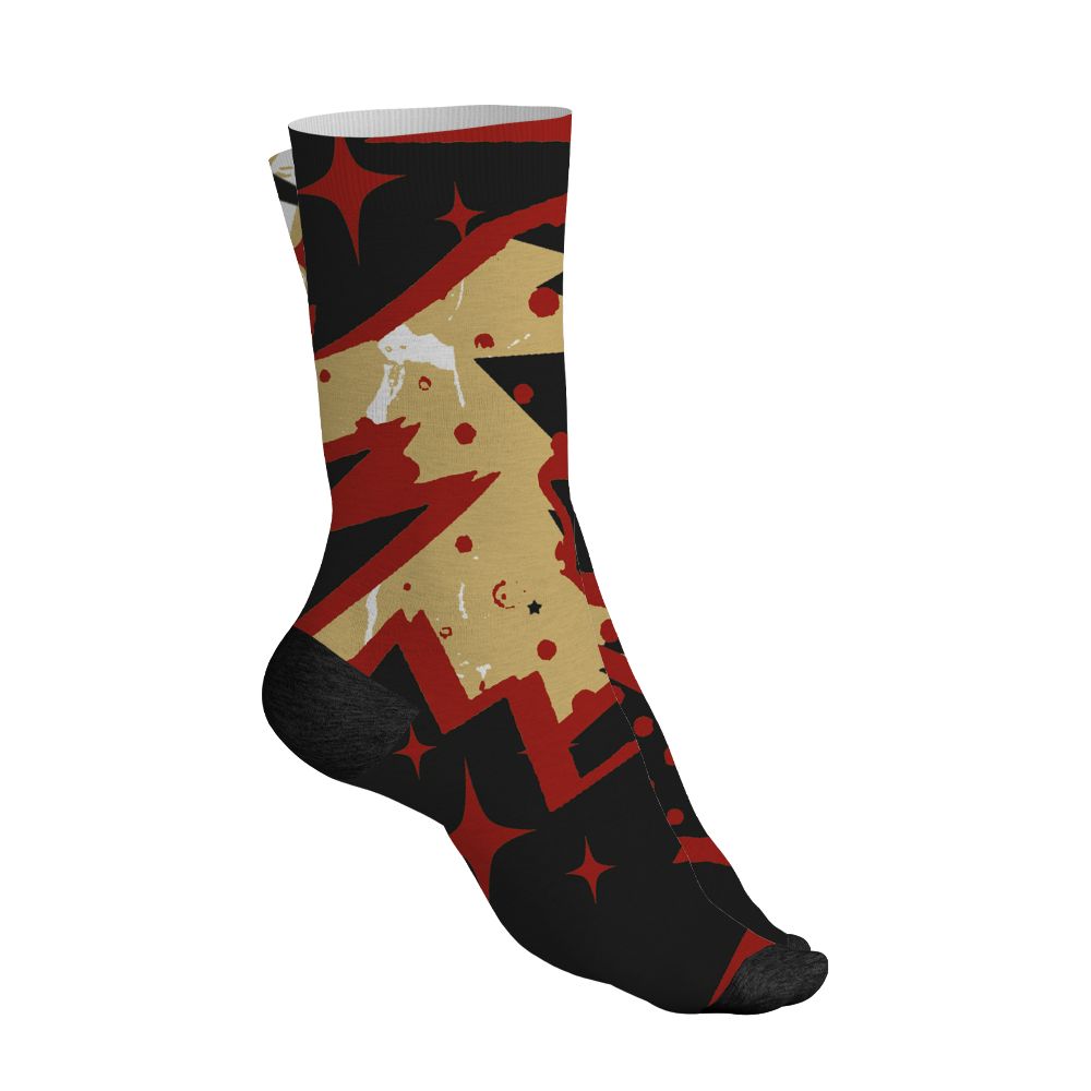 Pizza-4s-NastyJamz-Socks-Match-Pain-Into-Power-All-Over-Print