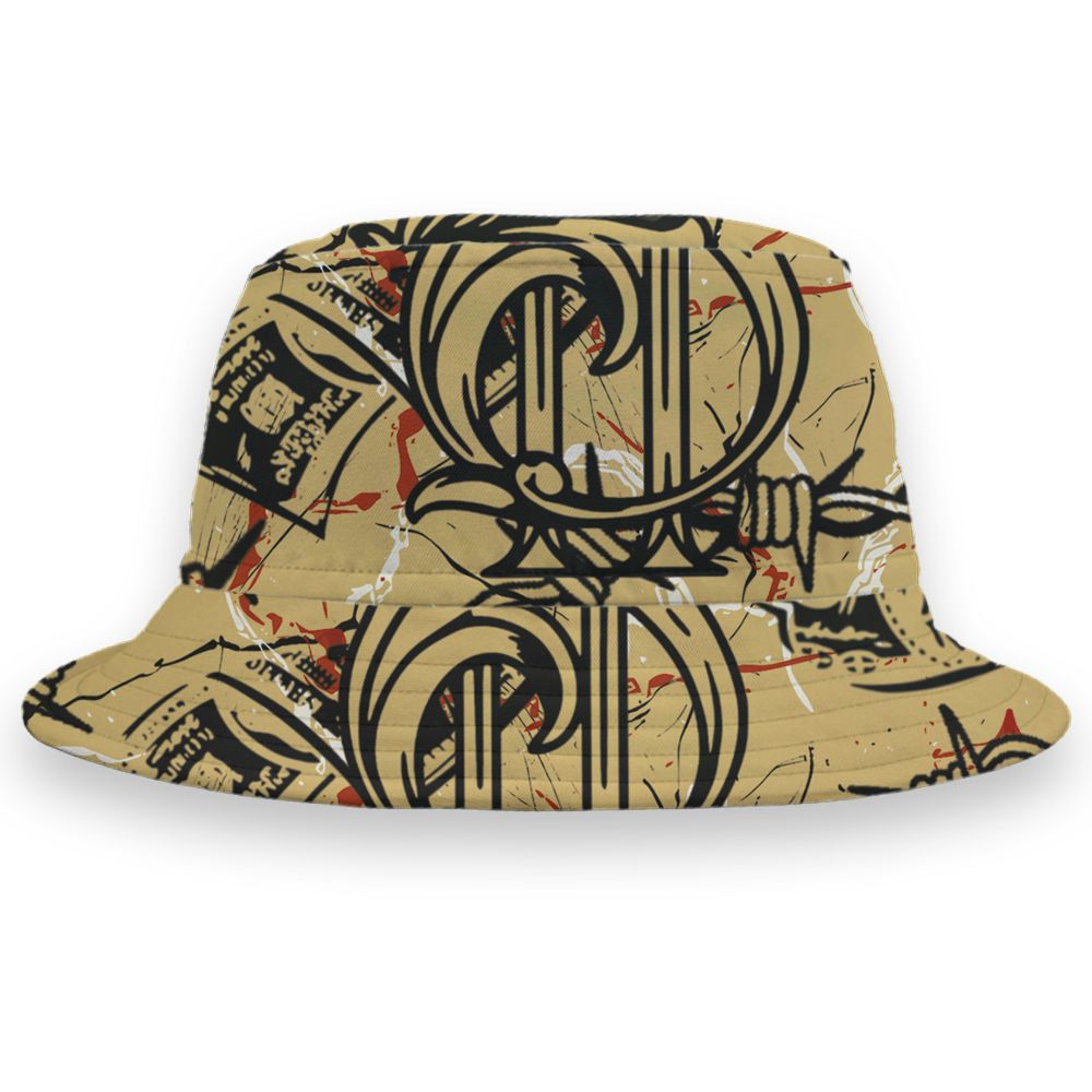 Pizza-4s-NastyJamz-Bucket-Hat-Match-Tough-People-Never-Fall-All-Over-Print