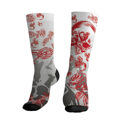 Fire-Red-5s-NastyJamz-Socks-Match-Skulls-Pattern-All-Over-Print