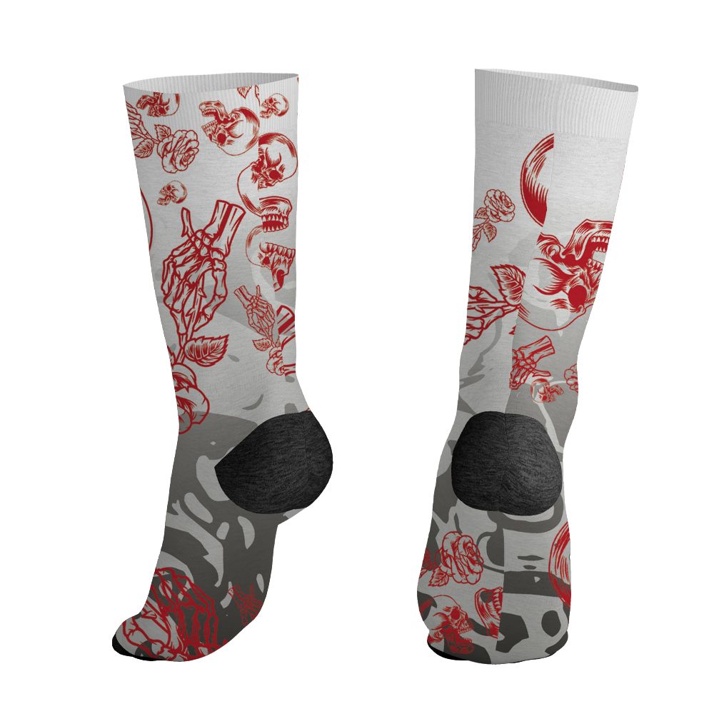Fire-Red-5s-NastyJamz-Socks-Match-Skulls-Pattern-All-Over-Print