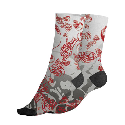 Fire-Red-5s-NastyJamz-Socks-Match-Skulls-Pattern-All-Over-Print