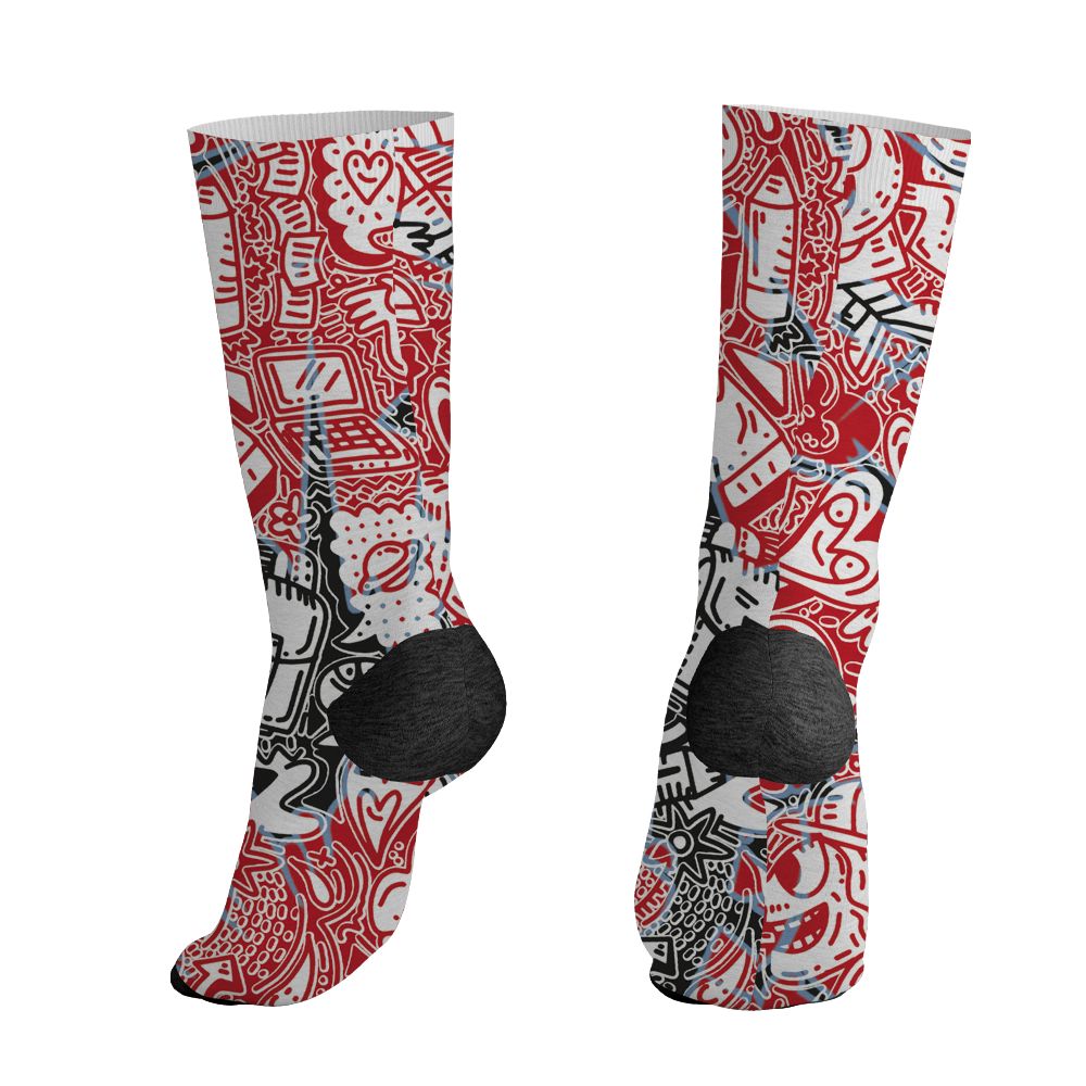Fire-Red-5s-NastyJamz-Socks-Match-Back-To-School-Pattern-All-Over-Print