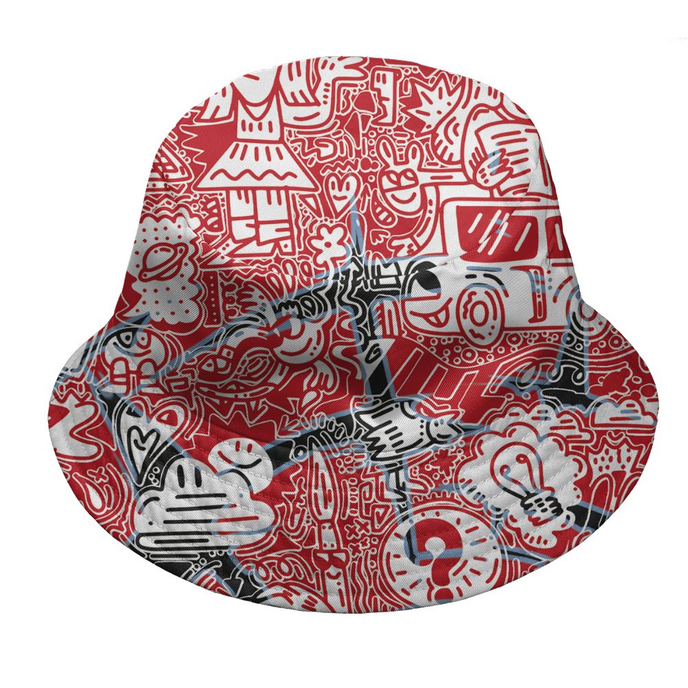 Fire-Red-5s-NastyJamz-Bucket-Hat-Match-Back-To-School-Pattern-All-Over-Print