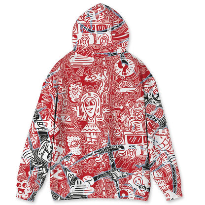 Fire-Red-5s-NastyJamz-Hoodie-Match-Back-To-School-Pattern-All-Over-Print