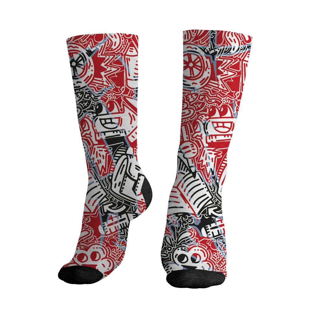 Fire-Red-5s-NastyJamz-Socks-Match-Back-To-School-Pattern-All-Over-Print