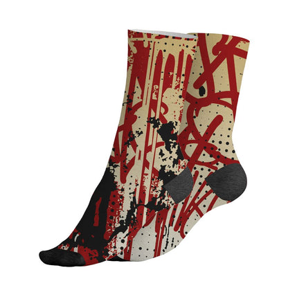 Pizza-4s-NastyJamz-Socks-Match-Its-The-Kicks-All-Over-Print