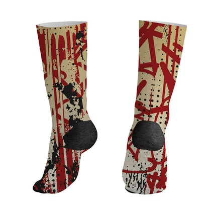 Pizza-4s-NastyJamz-Socks-Match-Its-The-Kicks-All-Over-Print