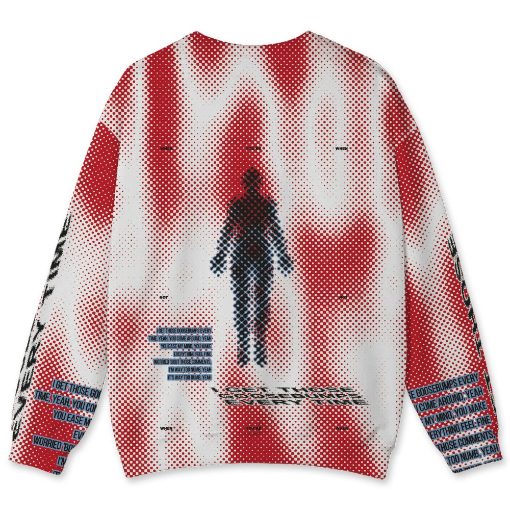Fire-Red-5s-NastyJamz-Sweatshirt-Match-Pattern-Goosebumps-Vibe-All-Over-Print