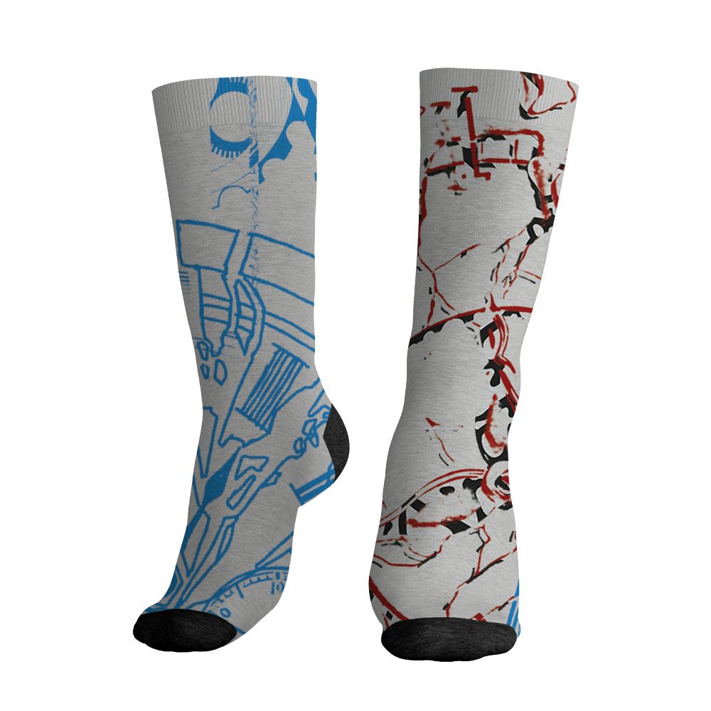 Spizike-Bordeaux-NastyJamz-Socks-Match-Pattern-Broken-Time-All-Over-Print