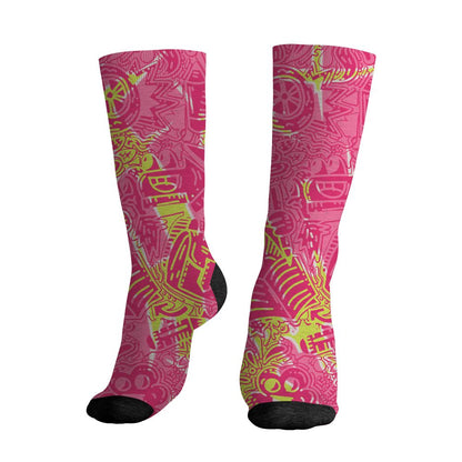 GF-7-Live-Wire-NastyJamz-Socks-Match-Back-To-School-Pattern-All-Over-Print