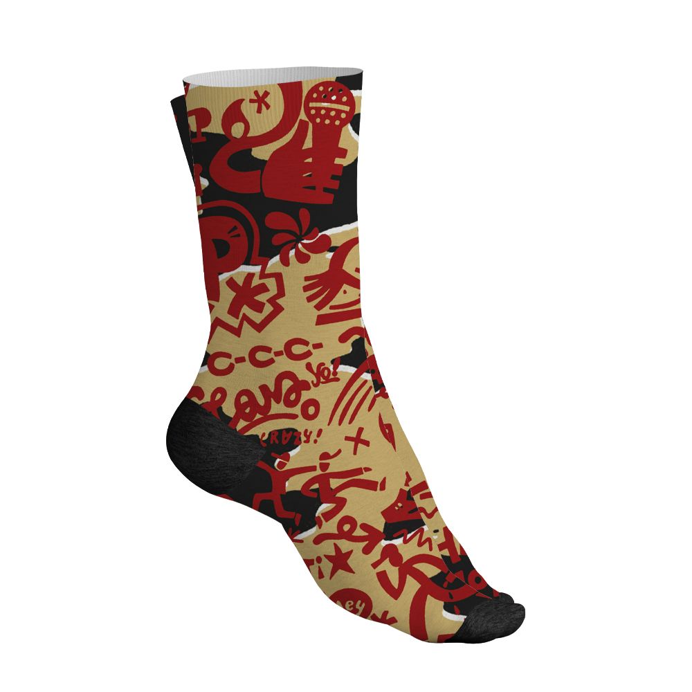 Pizza-4s-NastyJamz-Socks-Match-Pattern-Rap-Streetwear-All-Over-Print
