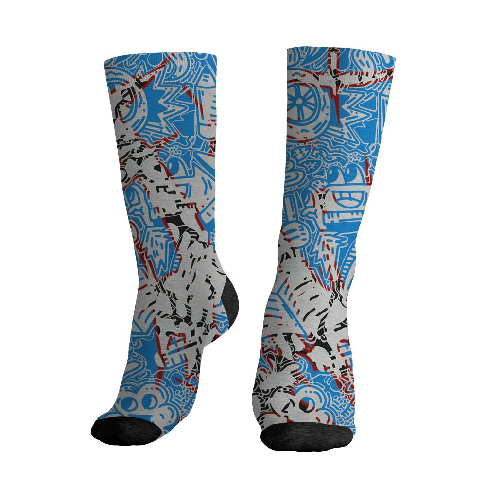 Spizike-Bordeaux-NastyJamz-Socks-Match-Back-To-School-Pattern-All-Over-Print