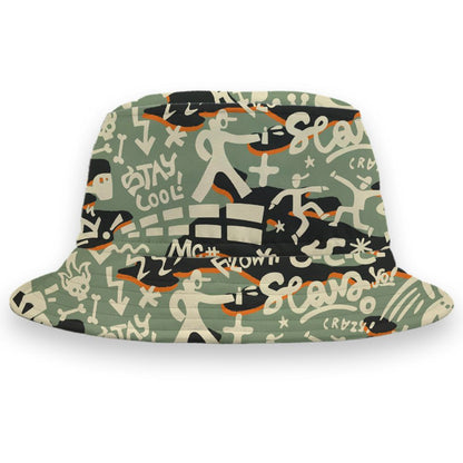Undefeated-4s-NastyJamz-Bucket-Hat-Match-Pattern-Rap-Streetwear-All-Over-Print