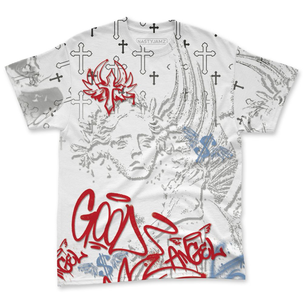 Fire-Red-5s-NastyJamz-T-Shirt-Match-Pattern-Angel-All-Over-Print