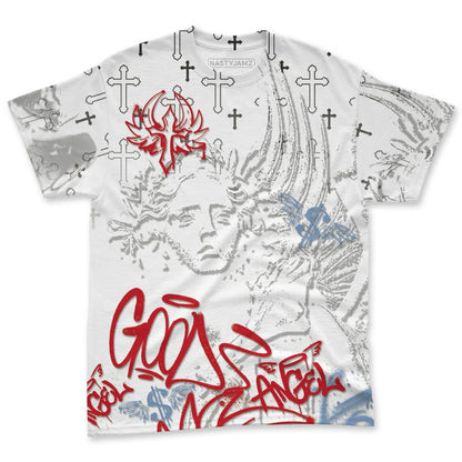 Fire-Red-5s-NastyJamz-T-Shirt-Match-Pattern-Angel-All-Over-Print