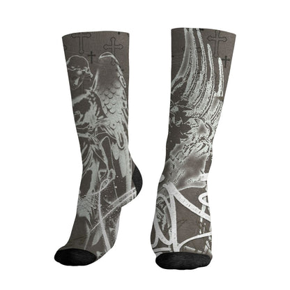 Cave-Stone-4s-NastyJamz-Socks-Match-Pattern-Angel-All-Over-Print