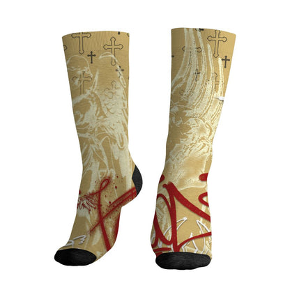 Pizza-4s-NastyJamz-Socks-Match-Pattern-Angel-All-Over-Print