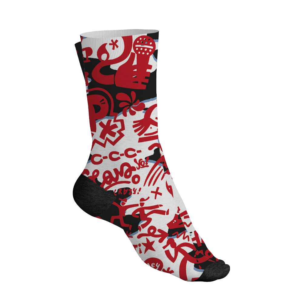 Fire-Red-5s-NastyJamz-Socks-Match-Pattern-Rap-Streetwear-All-Over-Print