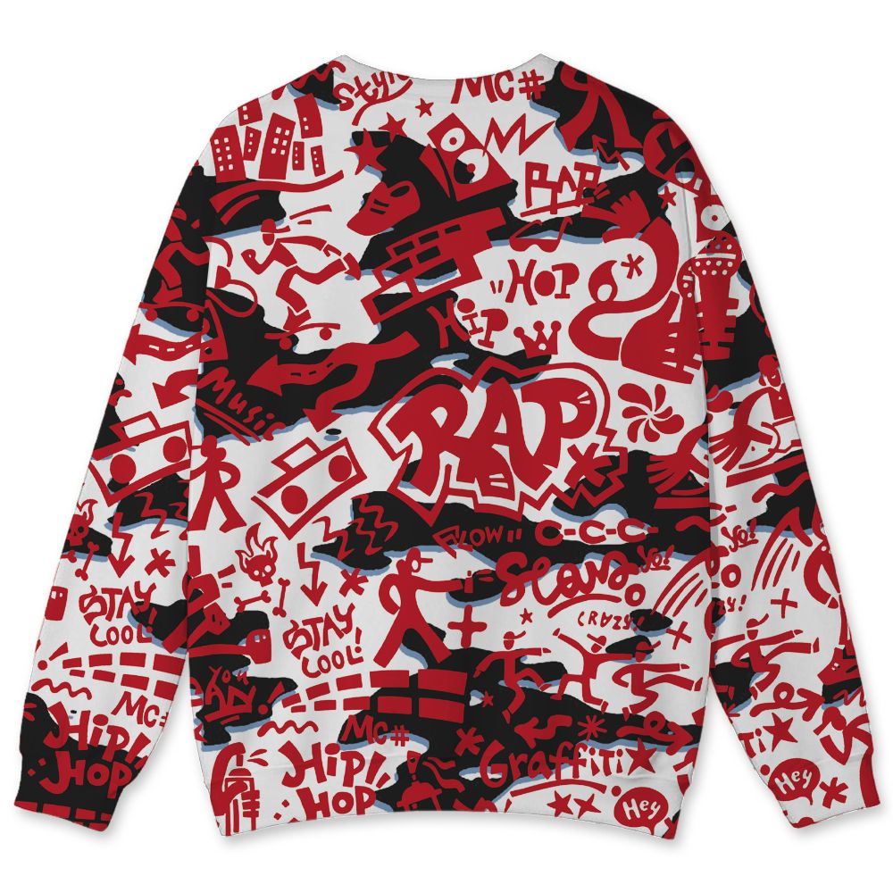 Fire-Red-5s-NastyJamz-Sweatshirt-Match-Pattern-Rap-Streetwear-All-Over-Print