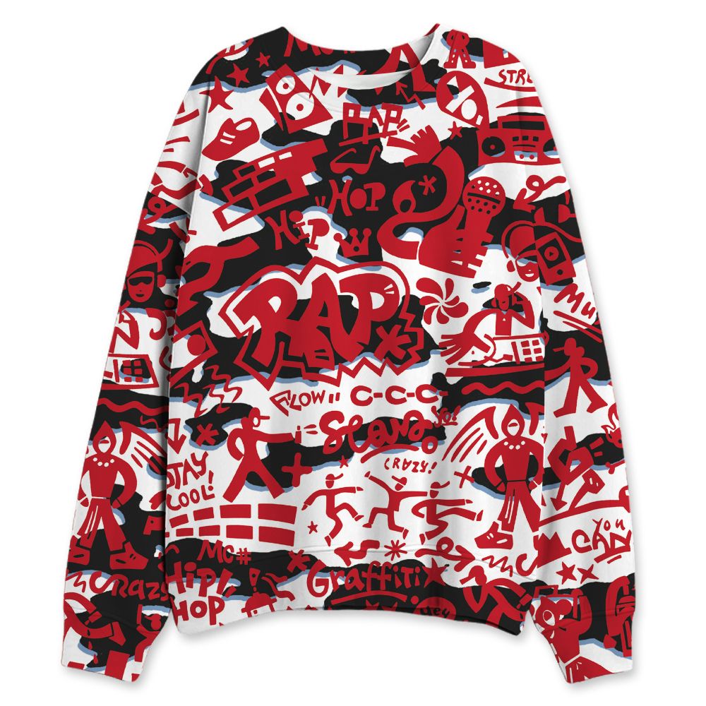 Fire-Red-5s-NastyJamz-Sweatshirt-Match-Pattern-Rap-Streetwear-All-Over-Print