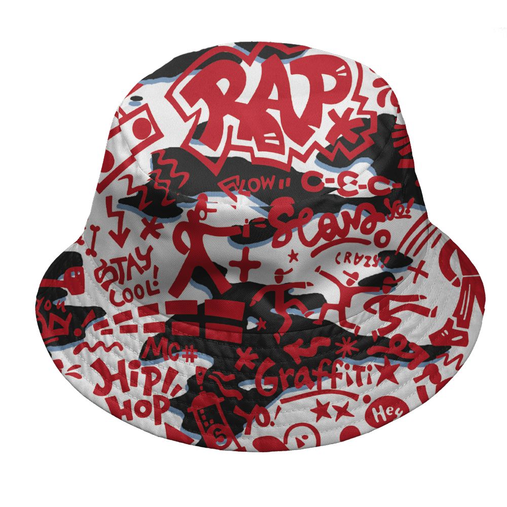 Fire-Red-5s-NastyJamz-Bucket-Hat-Match-Pattern-Rap-Streetwear-All-Over-Print