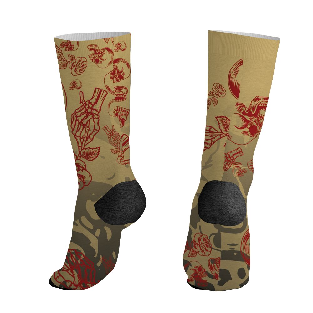 Pizza-4s-NastyJamz-Socks-Match-Skulls-Pattern-All-Over-Print