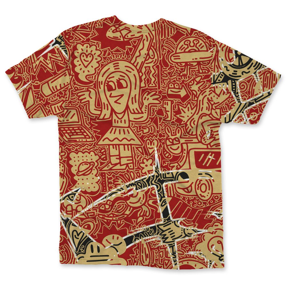 Pizza-4s-NastyJamz-T-Shirt-Match-Back-To-School-Pattern-All-Over-Print