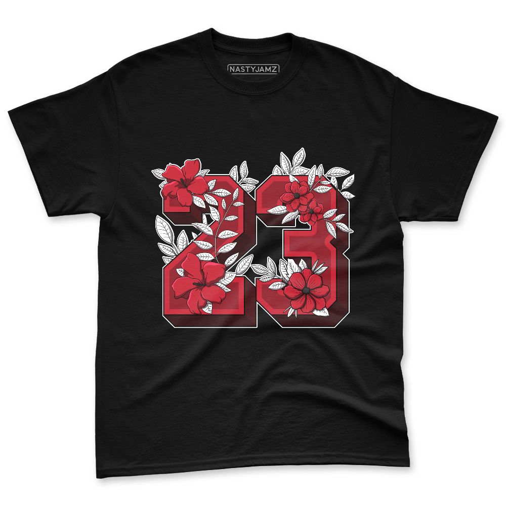 Fire-Red-5s-NastyJamz-Premium-T-Shirt-Match-23-Floral