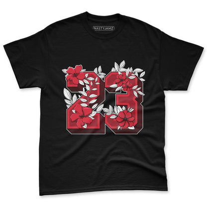 Fire-Red-5s-NastyJamz-Premium-T-Shirt-Match-23-Floral