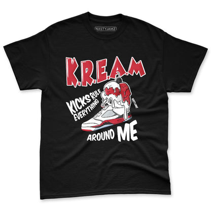 Fire-Red-5s-NastyJamz-Premium-T-Shirt-Match-Kream-Sneaker